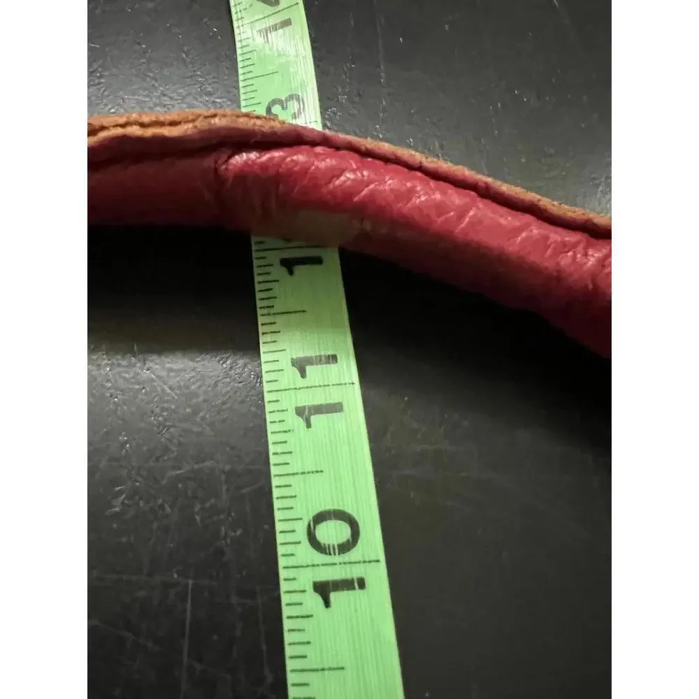 Burgundy‎ Suede and Leather Shoulder Bag OS